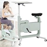 Heimtrainer mit Schreibtisch und beweglichen Rollen, verstellbare Höhe, 8-stufiger...