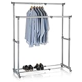 CARO-Möbel Garderobenwagen Rollgarderobe Kleiderständer Kleiderwagen Garderobenständer...