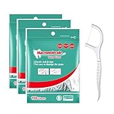 KHDULQ 300 Stücke Zahnseide, Zahnseide Stick, Zahnstocher mit Geschmack, Zahnseide...