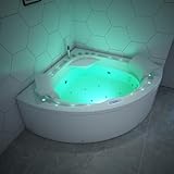 Tronitechnik® Eckwhirlpool Andros 160x160 Eckwanne Badewanne mit Whirlpool und...
