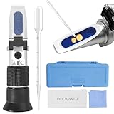 WIYETY 4-In-1 Frostschutz Refraktometer Handrefraktometer Kühlmitteltester, Kühlwasser...