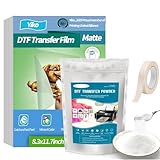 Yiko DTF Transferfolie Papier-Set, 35 Sheets A4 Premium DTF Transfer Film Set - 300 g/16.6...