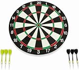made2trade Dartboard Set mit 6 Pfeilen und Wandbefestigung, klassisches Design,...