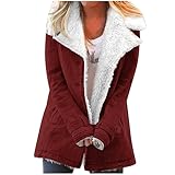 Lycurgius Wintermäntel für Damen, lässig, dicke Sherpa-Fleece-Jacke,...