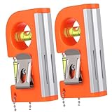 TEHAUX 2 Stück Teiliges Mini Wasserwaage Lineal aus Aluminiumlegierung Tragbare Balance...