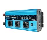 Wechselrichter 3000W /6000W Spannungswandler Reiner Sinus 12V 230V mit 3 Europäische...