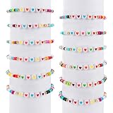 Prasacco 12 Stück Freundschaftsarmbänder, Bunte Perlenarmbänder...