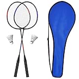 KH Federball Set Badminton Schläger Set 2-4 Spieler für Erwachsene Kinder, leicht und...