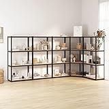 ZEYUAN Regale mit 4 Böden 5 STK Wohnzimmer Regal, Keller Regal, Lagerregal,...