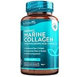 Marine Collagen und Hyaluronsäure Kapseln Hochdosiert 1400mg - Kollagen Hydrolysat Typ I...