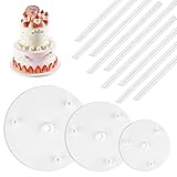 Reastar Tortenstützen, Wiederverwendbar Tortenständer, 9 Stück Tortendübel...