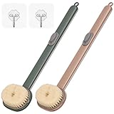 Xinstroe 2 Stück Rückenbürste Badebürste Dusche Duschbürste Mit Langem Stie...