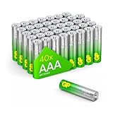 GP Batterien AAA 1,5V Super Alkaline Longlife G-TECH Technologie, Vorratspack 40...