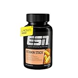 ESN Vitamin Stack, Multivitamin Kapseln, 120 Stück - 4 Monate Vorrat, hochdosiert, 13...