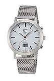 ETT Eco Tech Time Funk Solar Herren Uhr Analog mit digitalem Datum mit Edelstahl Milanaise...