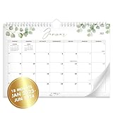 Moderner Kalender 2023 Wandkalender - Premium Jahreskalender - Jan 2023 bis Juni 2024 -...