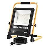 NAIZY LED Baustrahler Arbeitsleuchte 200W 16000LM LED Fluter Floodlight mit 3M...