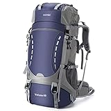 HOMIEE Wanderrucksack 60L, Herren Damen Wasserdichter Trekkingrucksack Reiserucksack...