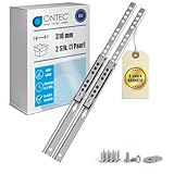 ONTEC Schubladenschienen 310mm 2 Stück - 17mm Nut Schubladenauszug inkl....