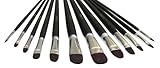 12 Künstlerpinsel Katzenzungenpinsel Zungenpinsel Synthetik Pinsel Set für...