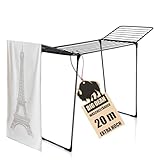 BigDean Wäscheständer 20m extra hoch & Dicke Leinen - Wäscheständer XXL -...