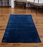 Rug Studios Teppich GABBEH PLAN Gaia | Handgearbeitet | Farbe: Blau; Größe: 80x150 cm |...