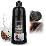 500 ml Haar Shampoo Dye Schwarzes, Schwarzes Haar Shampoo,Kokos Ingwer Reines Haar Shampoo...