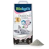 Biokat's Diamond Care Fresh Katzenstreu mit Babypuder-Duft - Feine Klumpstreu aus Bentonit...