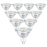 DiCUNO 5W GU5.3 LED Lampe, MR16 LED Spot dimmbar, Warmweiß 2700K, 500LM, Ersatz für 50W...