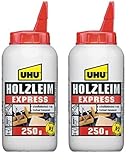 UHU Holzleim Express Flasche, Universeller und besonders schnell trocknender Weißleim -...