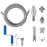 Rohrreinigungsspirale 5M,Spiraldurchmesser 12mm, mit 6 Stück Abflussreiniger...