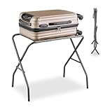 Relaxdays Kofferständer, klappbar, Gepäckständer aus Metall, HxBxT: 55 x 67 x...