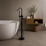 Leziter Lio Freistehende Badewannenarmatur, Messingkörper mit Zinklegierung-Griff,...