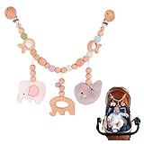 Basetousual Kinderwagenkette Holz Baby,Kinderwagenkette Junge Mädchen,Spielkette für...