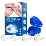 Knirscherschiene für Nacht, Zahnschiene Knirschen, 4 Stück, Beißschiene für...