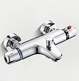 Badewannenarmatur mit Thermostat Duscharmatur Aufputz Mischbatterie Badewanne Thermostat...