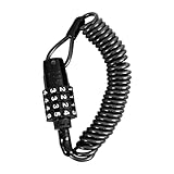 Kabel-Fahrradschloss, Fahrradkettenschloss, Kabelkette, Sicherheitskennwort, 4-stelliges...