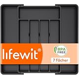 Lifewit Besteckkasten für Schubladen, Besteckhalter Tiefe 35 cm, Küchenutensilienhalter...