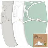KeaBabies 3-Pack Bio Swaddle Schlafsack Baby - Pucksack Baby 0-3 monate für...