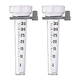 Relaxdays Regenmesser 2er Set, mit Halterung, Niederschlagsmesser Garten, Skala...