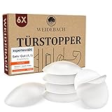 WEIDEBACH® 6x dezente Türstopper Wand, weiße Türpuffer, 40x8 mm Türstopper Wand...