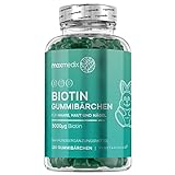 Biotin Gummibärchen 5000 mcg - 120 Fruchtgummis für Haut Haare Nägel - Haar Vitamine...