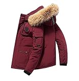 SKYWPOJU Herren Daunenjacke Big Goose Herbst und Winter Verdickter Mantel Canada...
