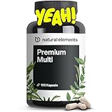 natural elements Premium Multivitamin – 180 hochdosierte Komplex-Kapseln – wertvolle...