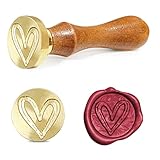Herz/Lebensbaum Wachssiegel Stempel, mit 1 Abnehmbarer Messingkopf-Siegelstempel und 1...