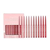 12 Farben Lipliner Set Mattes Lipliner Stift Lippenstift Set, Langlebig und...