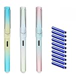 Nurila 3 Stück Radierbarer Füllfeder, Radierbarer Füllfederhalter mit Blaue Tinte,...