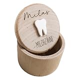 Milchzahndose Zahndose aus Holz - mit Namen personalisiert - hochwertig graviert - tolle...