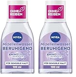 NIVEA Beruhigendes Mizellenwasser, Mizellen Reinigungswasser für sensible Haut,...