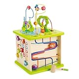 Hape Motorikwürfel „Kleine Tierchen“ aus Holz Multifunktions-Spielwürfel |...